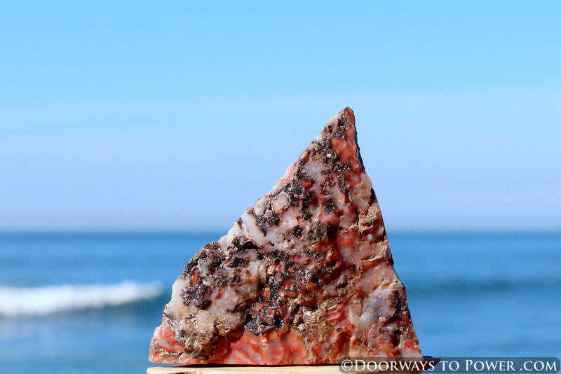 Cinnazez Azeztulite Triangle Altar Stone 3.25" Azozeo Activated