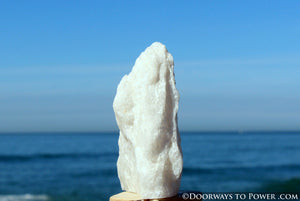 White Azeztulite Altar Stone 3.8"  "Higher Realms"