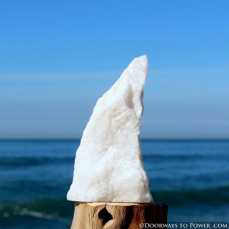 3.7" Original White Azeztulite Altar Stone "Higher Realms"