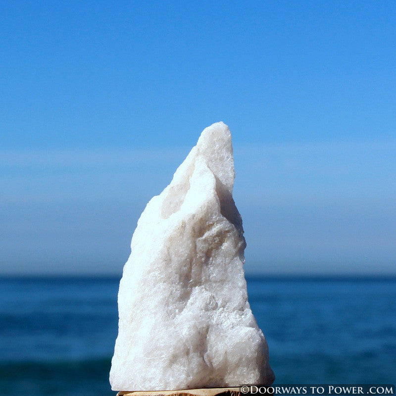 3.7" Original White Azeztulite Altar Stone "Higher Realms"