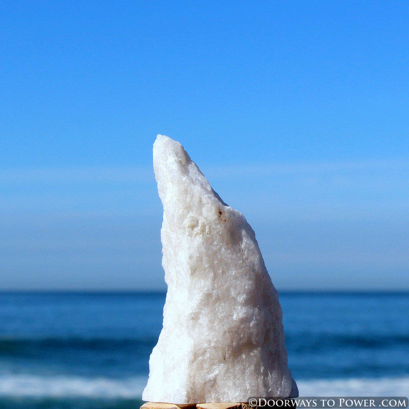 3.7" Original White Azeztulite Altar Stone "Higher Realms"