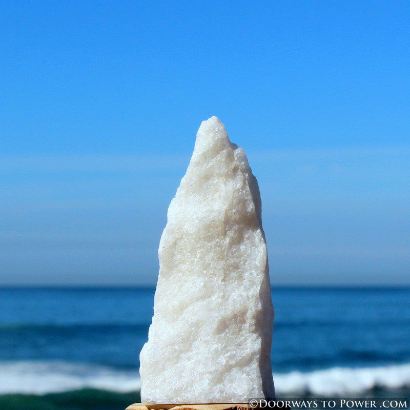 3.7" Original White Azeztulite Altar Stone "Higher Realms"