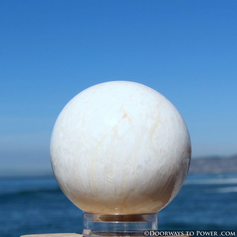 Rare Scolecite Synergy 12 Stone Crystal Sphere A +++ Top Quality