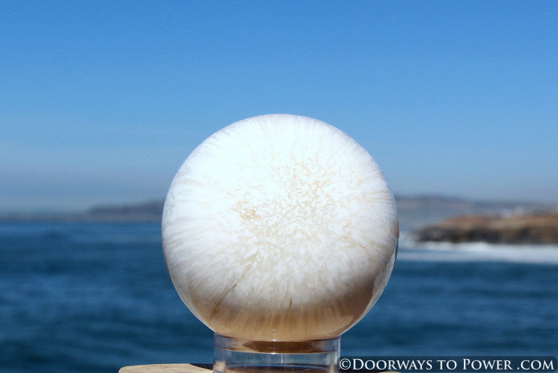 Rare Scolecite Synergy 12 Stone Crystal Sphere A +++ Top Quality