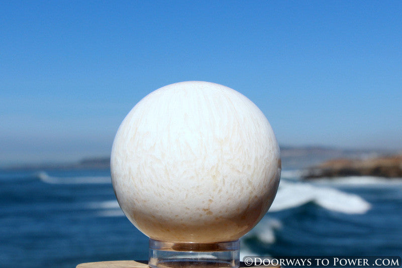 Rare Scolecite Synergy 12 Stone Crystal Sphere A +++ Top Quality