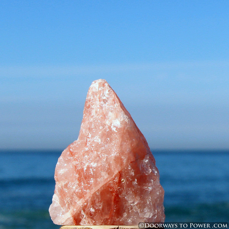 Pink Fire Azeztulite Altar Stone Crystal 2.9" Azozeo Activated