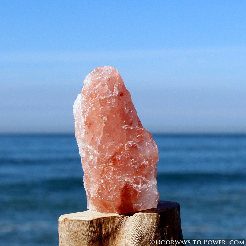 Pink Fire Azeztulite Altar Stone Crystal 2.9" Azozeo Activated
