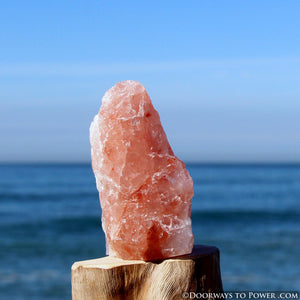 Pink Fire Azeztulite Altar Stone Crystal 2.9" Azozeo Activated
