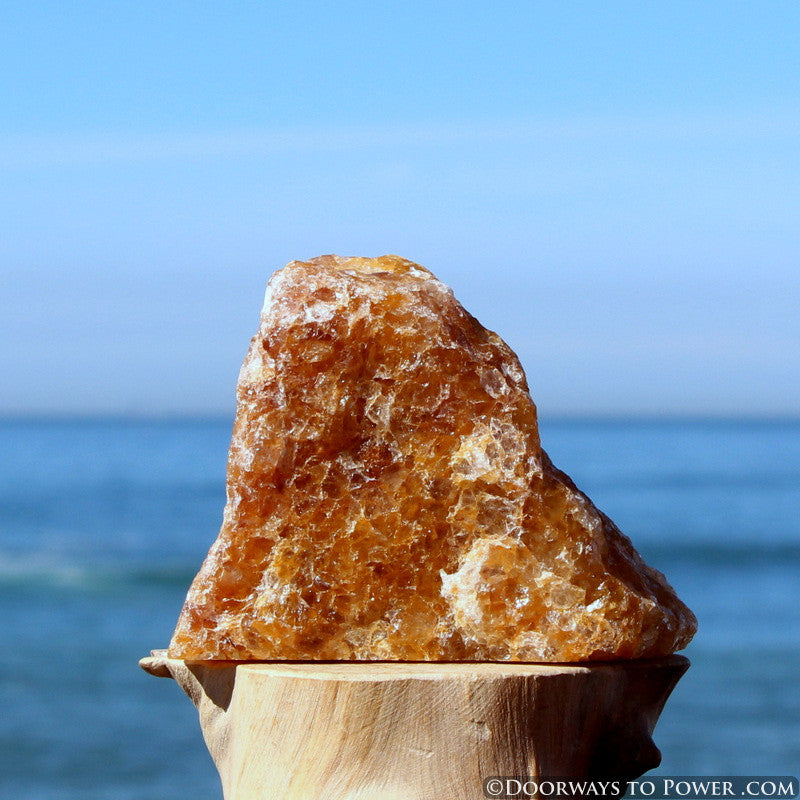3.4" Himalaya Red Gold Azeztulite Altar Stone Azozeo Activated