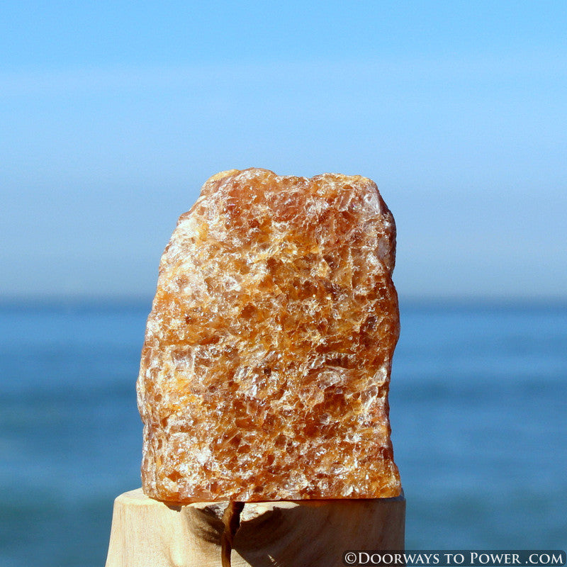 3.4" Himalaya Red Gold Azeztulite Altar Stone Azozeo Activated