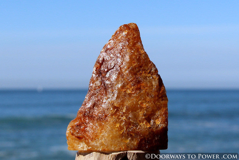 Amazing Himalaya Red Gold Azeztulite Altar Stone