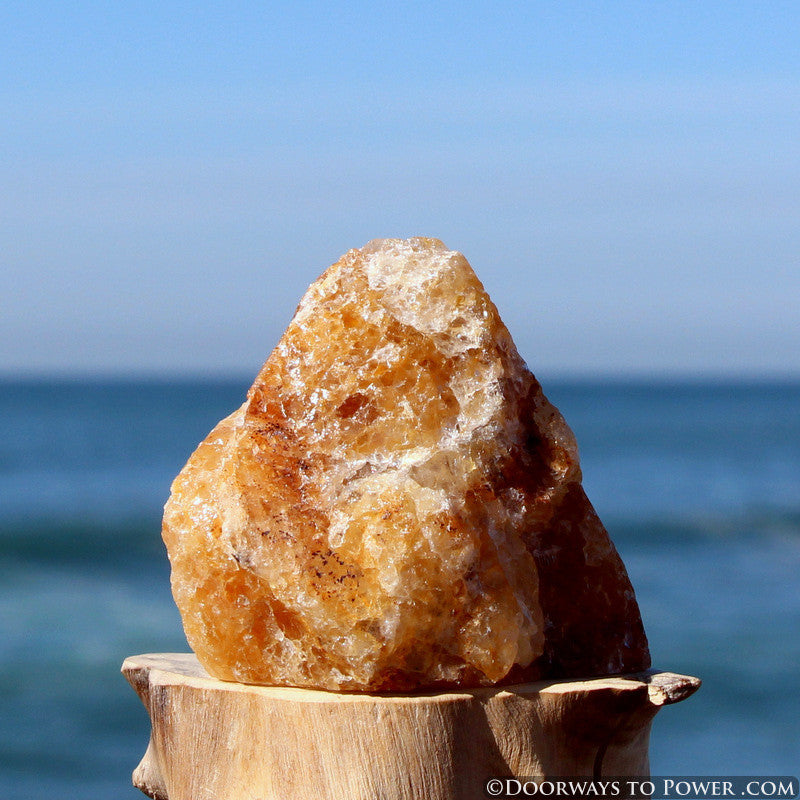 2.5" Himalaya Red Gold Azeztulite Crystal Altar Stone Azozeo Super Activated