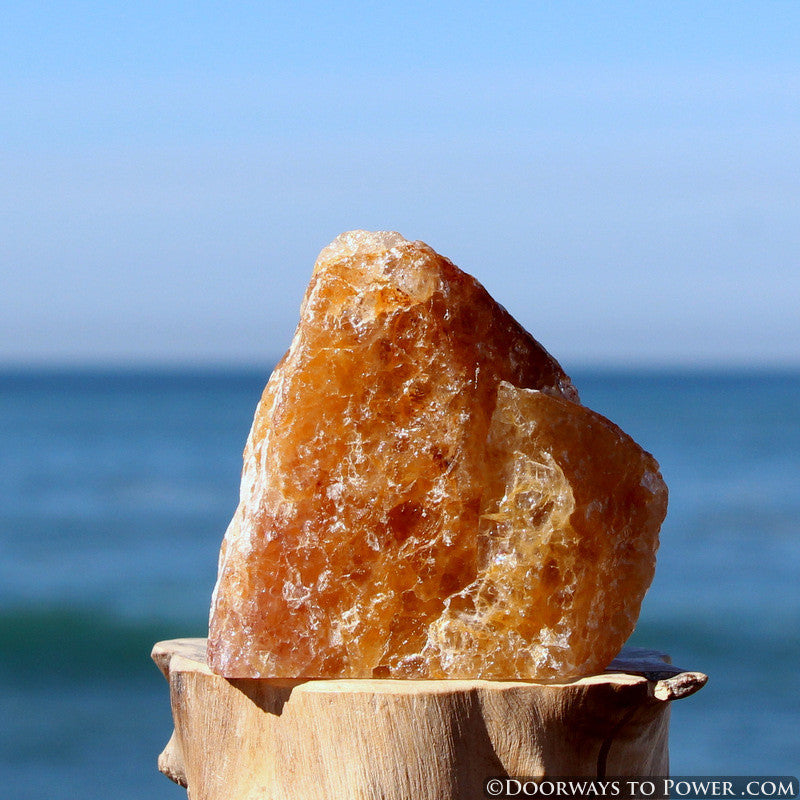 2.5" Himalaya Red Gold Azeztulite Crystal Altar Stone Azozeo Super Activated