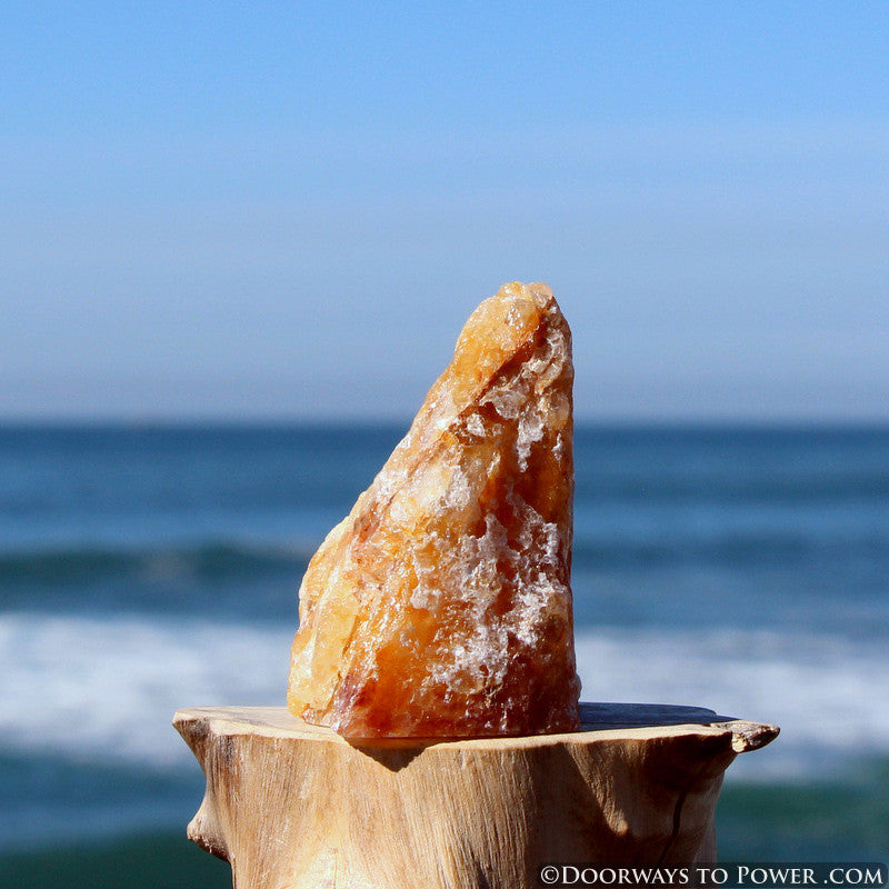 2.5" Himalaya Red Gold Azeztulite Crystal Altar Stone Azozeo Super Activated