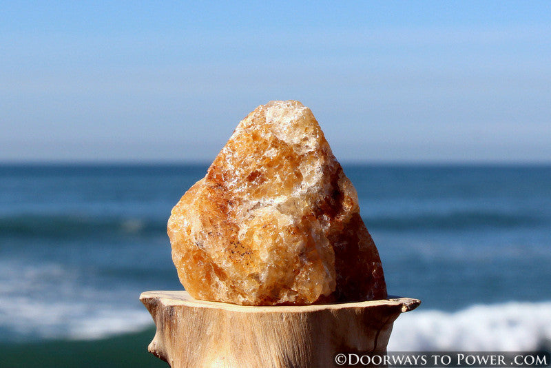 2.5" Himalaya Red Gold Azeztulite Crystal Altar Stone Azozeo Super Activated