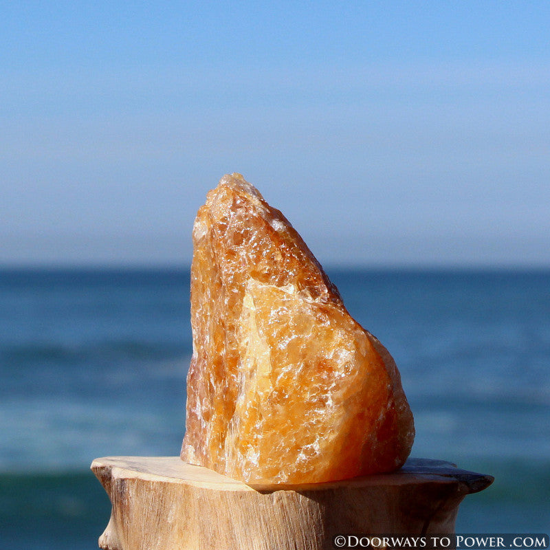 2.5" Himalaya Red Gold Azeztulite Crystal Altar Stone Azozeo Super Activated