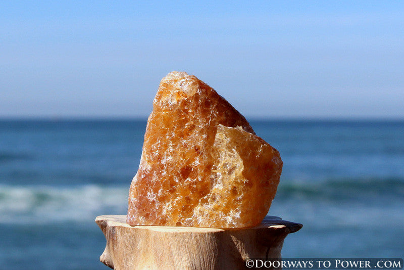 2.5" Himalaya Red Gold Azeztulite Crystal Altar Stone Azozeo Super Activated