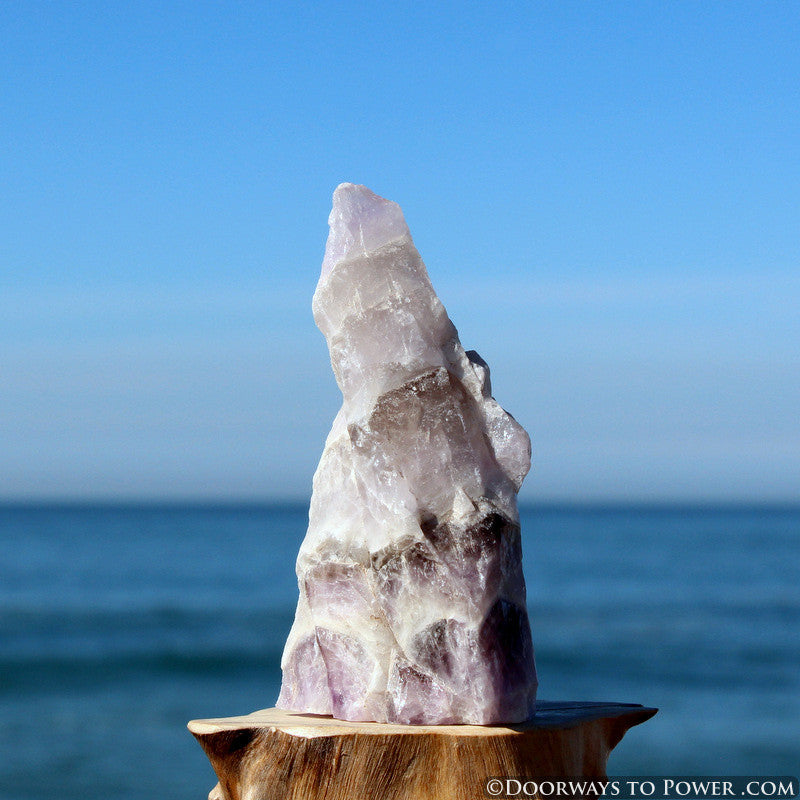 Amazez Altar Stone Amethyst Azeztulite Crystal 4"