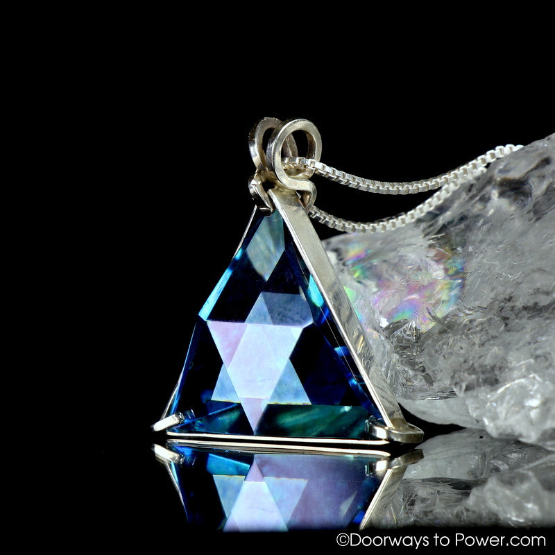 Aqua Aura Quartz Star of David Pendant Doorways to Power