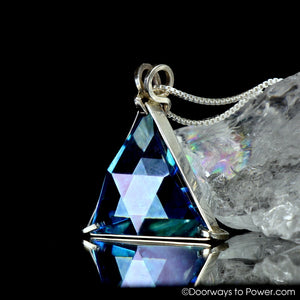 Aqua Aura Star of David Vogel Crystal Pendant