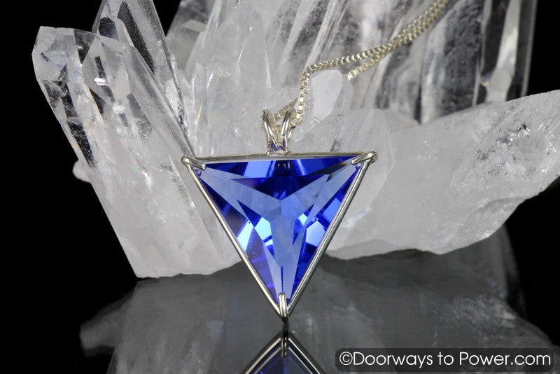 Siberian Blue Quartz Angelic Star Crystal Pendant
