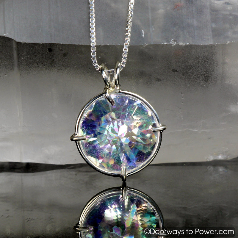 Angel Aura Quartz Radiant Heart Pendant