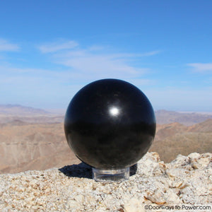Mystical Shungite Crystal Sphere 3.95" Extraordinarily Positive Stone