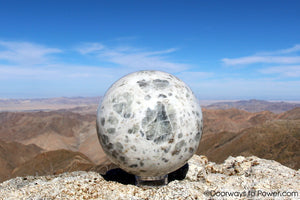 Moonstone Sphere 5.1" Rare & Incredible Markings