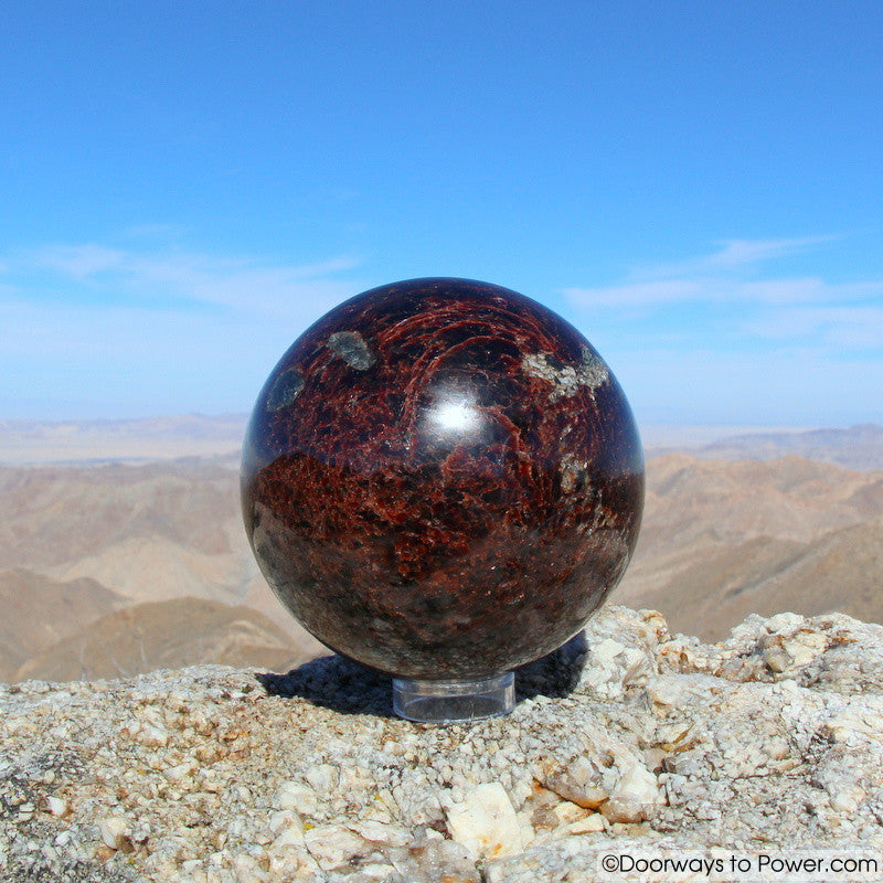 Rare 5.3" Almandine STAR GARNET Sphere 10.8 lbs A++ "Museum Quality"