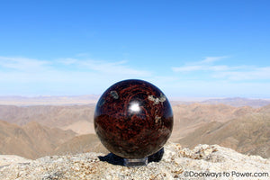 Rare 5.3" Almandine STAR GARNET Sphere 10.8 lbs A++ "Museum Quality"
