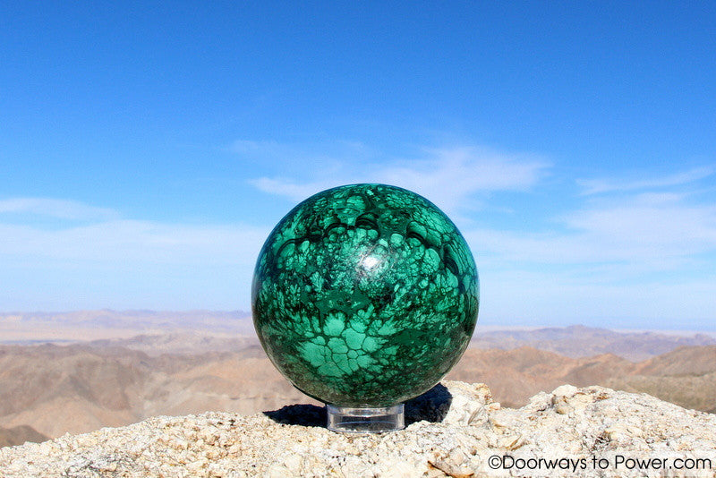 Malachite Crystal Sphere 4.8" A +++ Collectors Quality