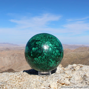 Malachite Crystal Sphere 4.8" A +++ Collectors Quality