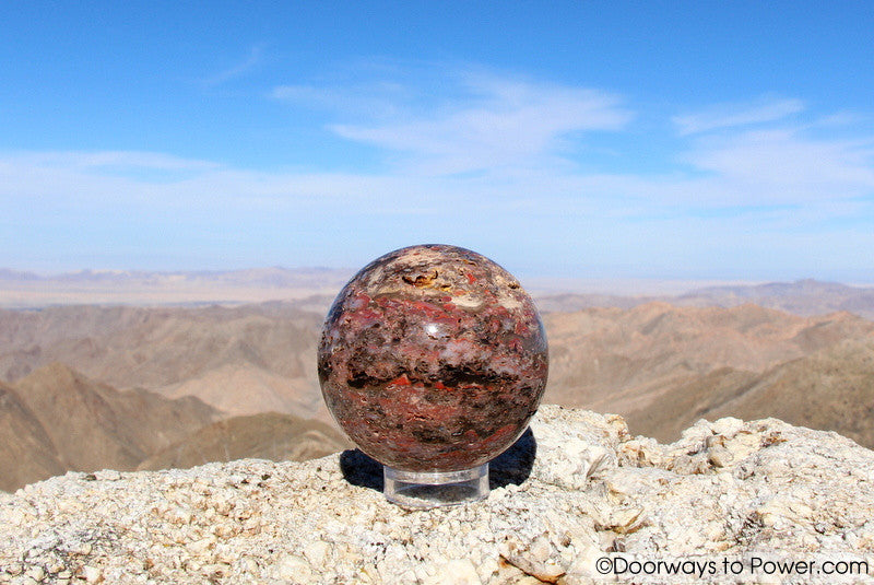 Cinnazez Azeztulite Gemstone Sphere 3.5" XL Azozeo Activated