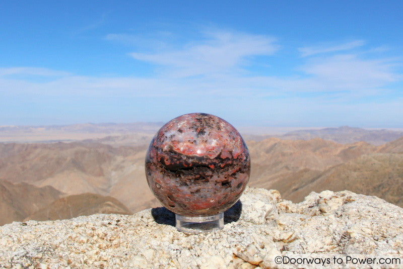 Cinnazez Azeztulite Gemstone Sphere 3.5" XL Azozeo Activated