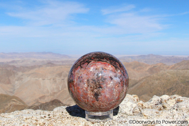 Cinnazez Azeztulite Gemstone Sphere 3.5" XL Azozeo Activated