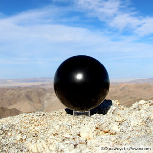 4" Mystical Shungite Crystal Sphere  "A Miracle Stone"