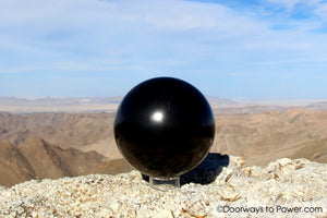 4" Mystical Shungite Crystal Sphere  "A Miracle Stone"