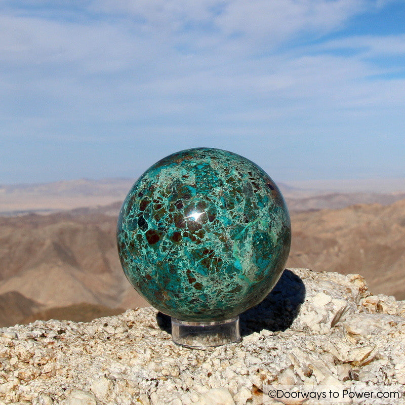Chrysocolla Sphere 3.18"  Gentle Healer