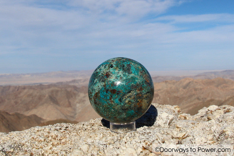 Chrysocolla Sphere 3.18"  Gentle Healer