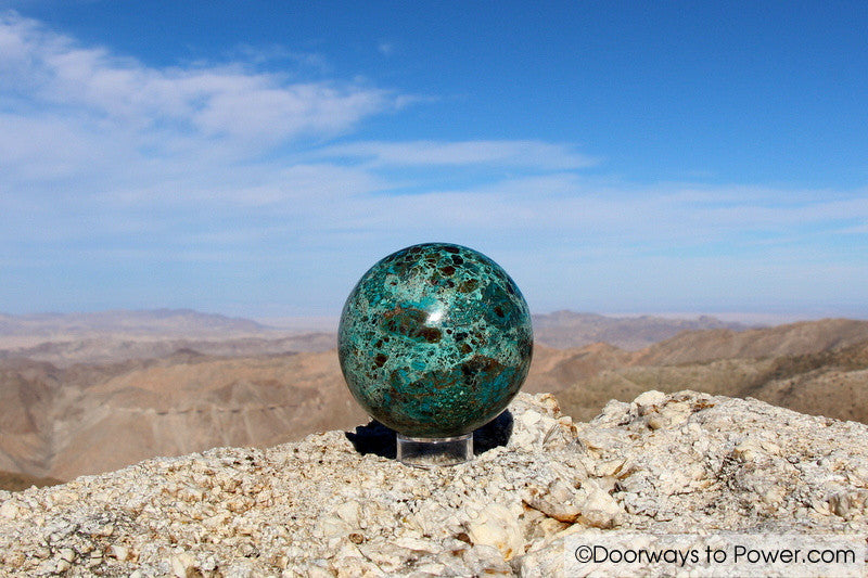 Chrysocolla Sphere 3.18"  Gentle Healer