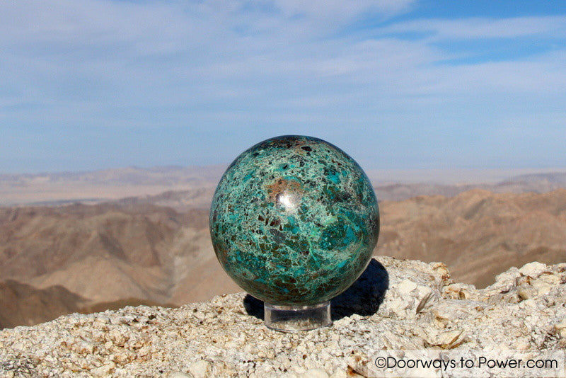Chrysocolla Sphere 3.18"  Gentle Healer