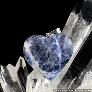 John of God Crystal Heart Pendant Sodalite