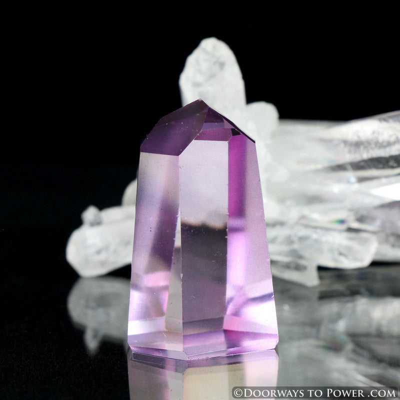 Raspberry Rose Aura Quartz Crystal Point 'Adoration'