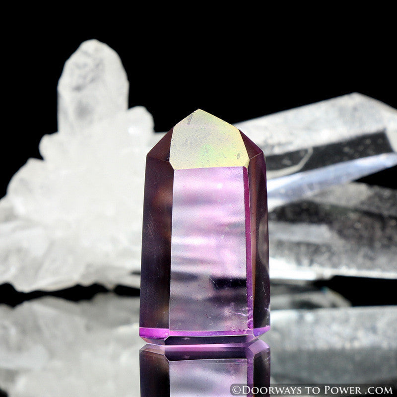 Rose Aura Quartz Transmitter Crystal Point "Pink Ray"
