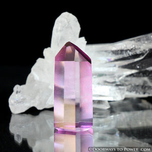Rose Aura Quartz Transmitter Crystal Point "Pink Ray"