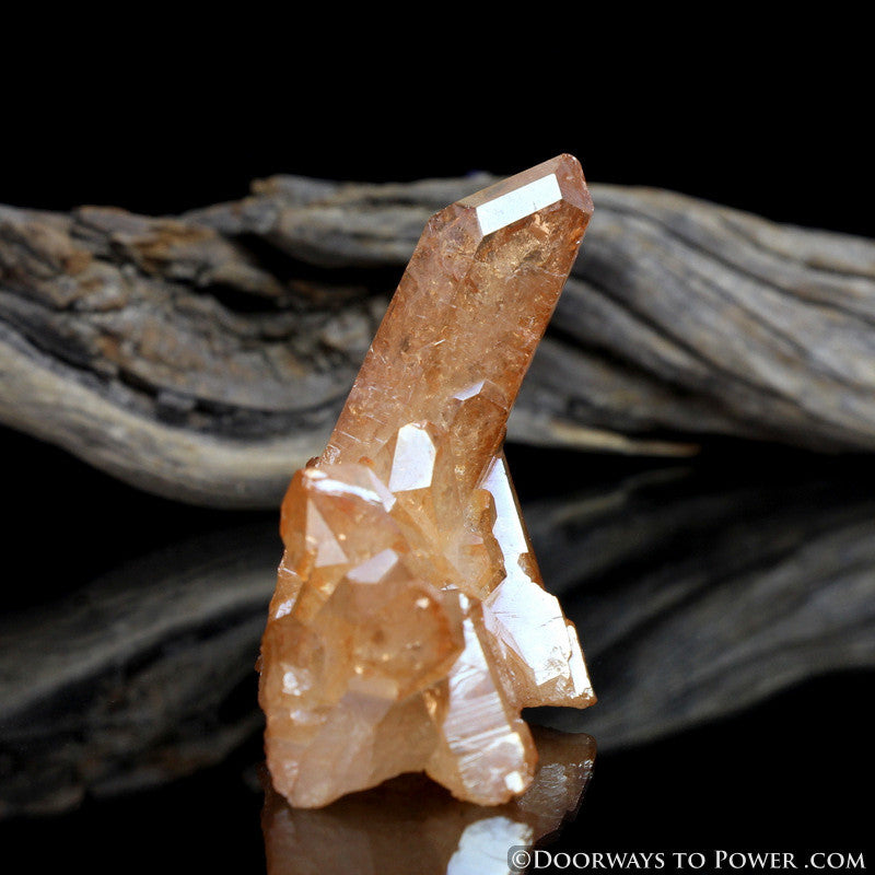 Tangerine Aura Starbrary Crystal Record Keeper Cluster