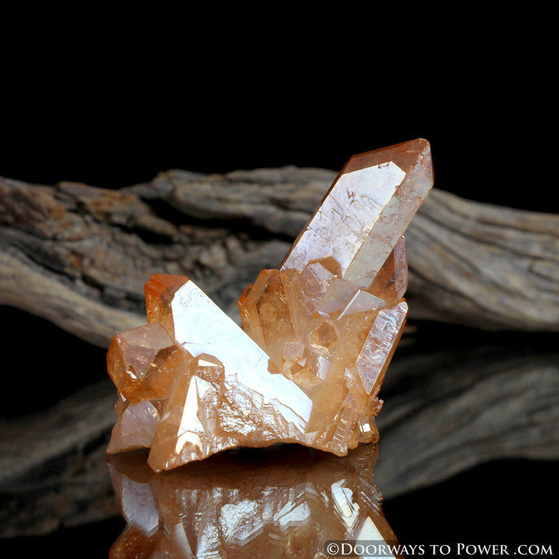 Tangerine Aura Starbrary Crystal Record Keeper Cluster