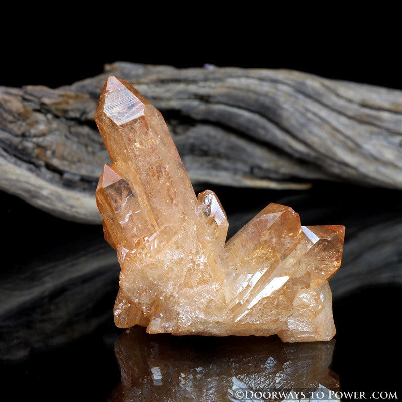 Tangerine Aura Starbrary Crystal Record Keeper Cluster