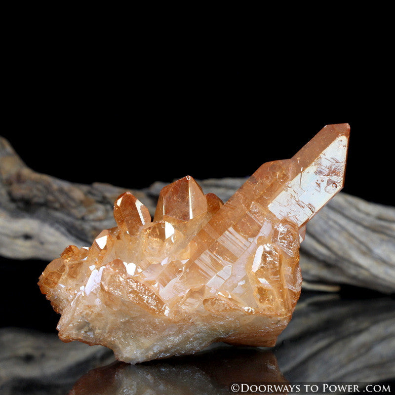 Tangerine Aura Quartz Twin Pleiadian Starbrary Crystal Cluster