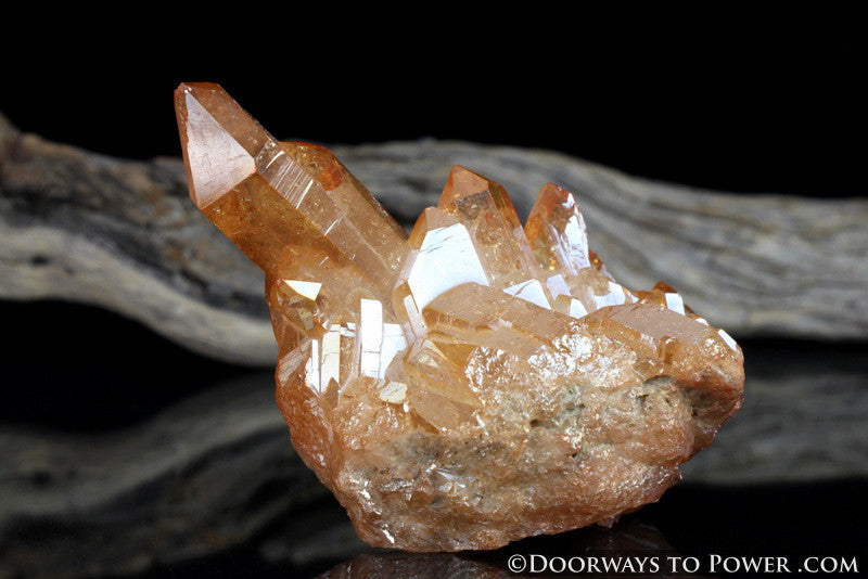 Tangerine Aura Quartz Twin Pleiadian Starbrary Crystal Cluster